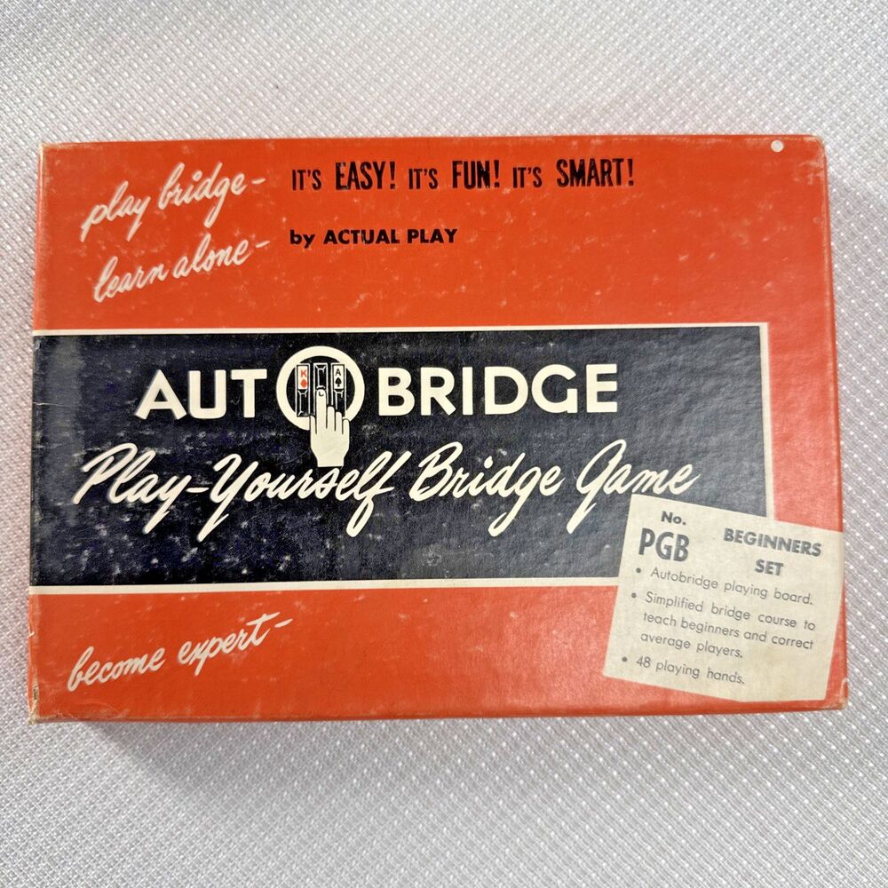 Vintage 1959 AUTOBRIDGE Play Yourself Bridge Game COMPLETE Set in Box